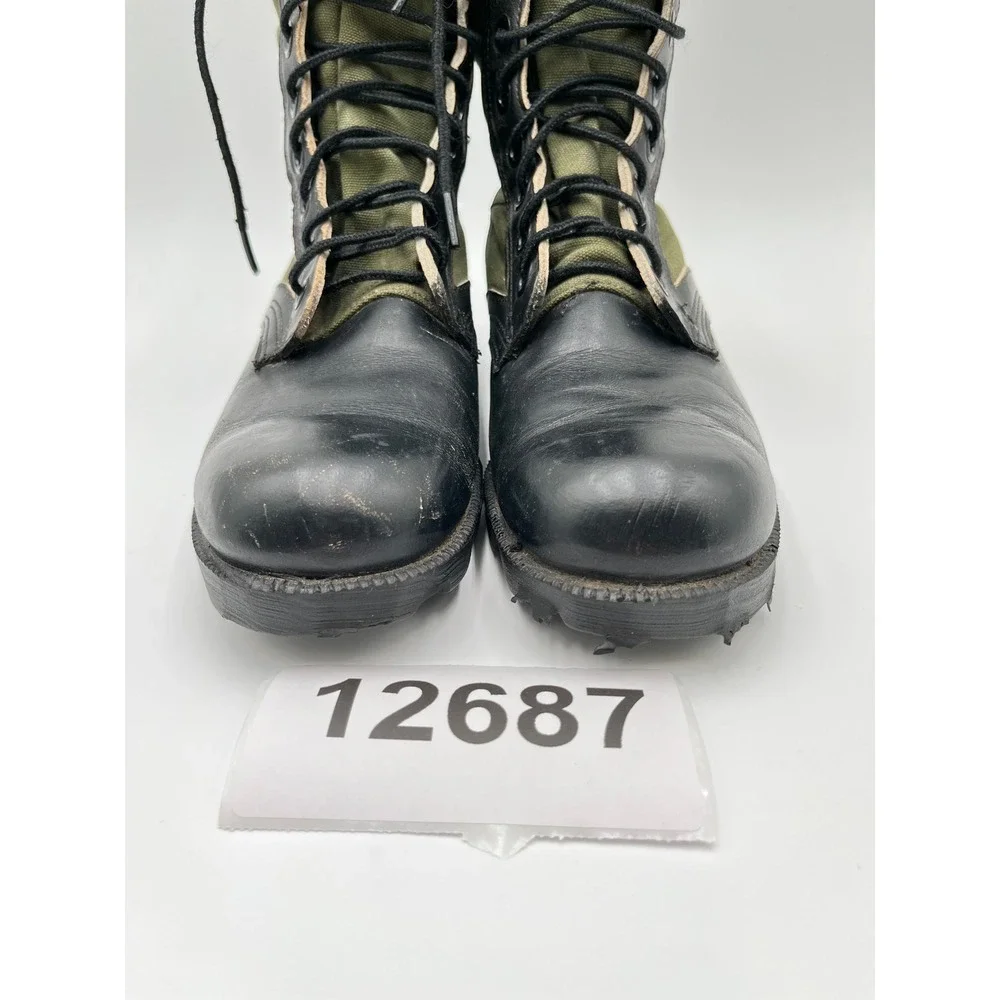 Ro-Search Jungle Boots Mens 7R Black Green Good Vintage Combat Tactical Surplu